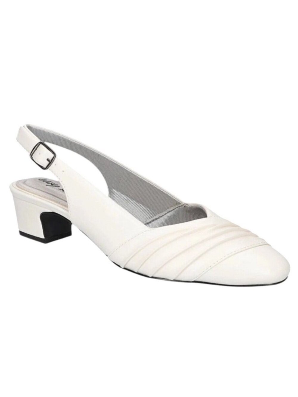 Easy Street Women's SZ 11M White Slingback Heels NWOB